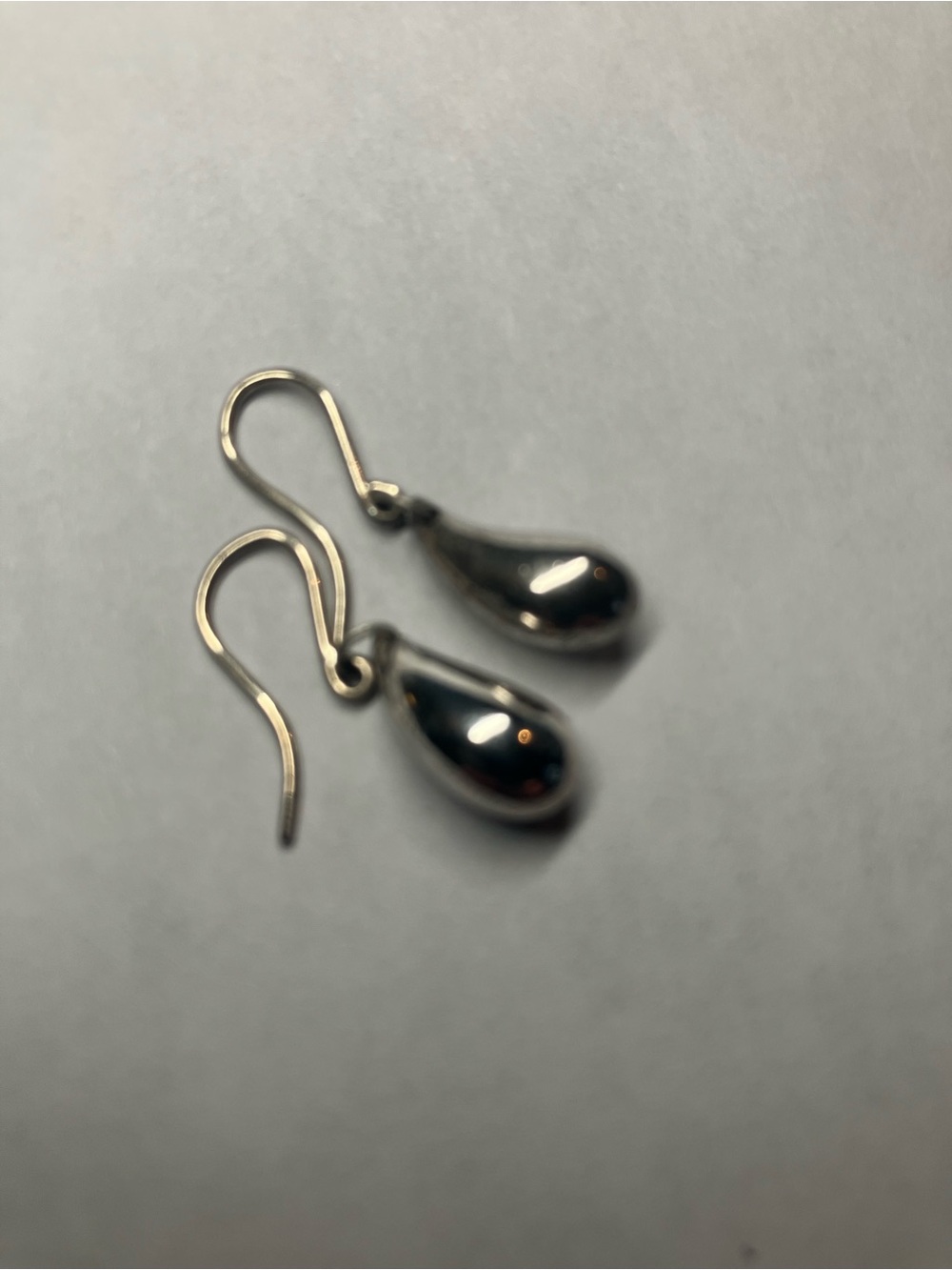 Tiffany & Co. Sterling Silver Teardrop Dangle Earrings - Silver
